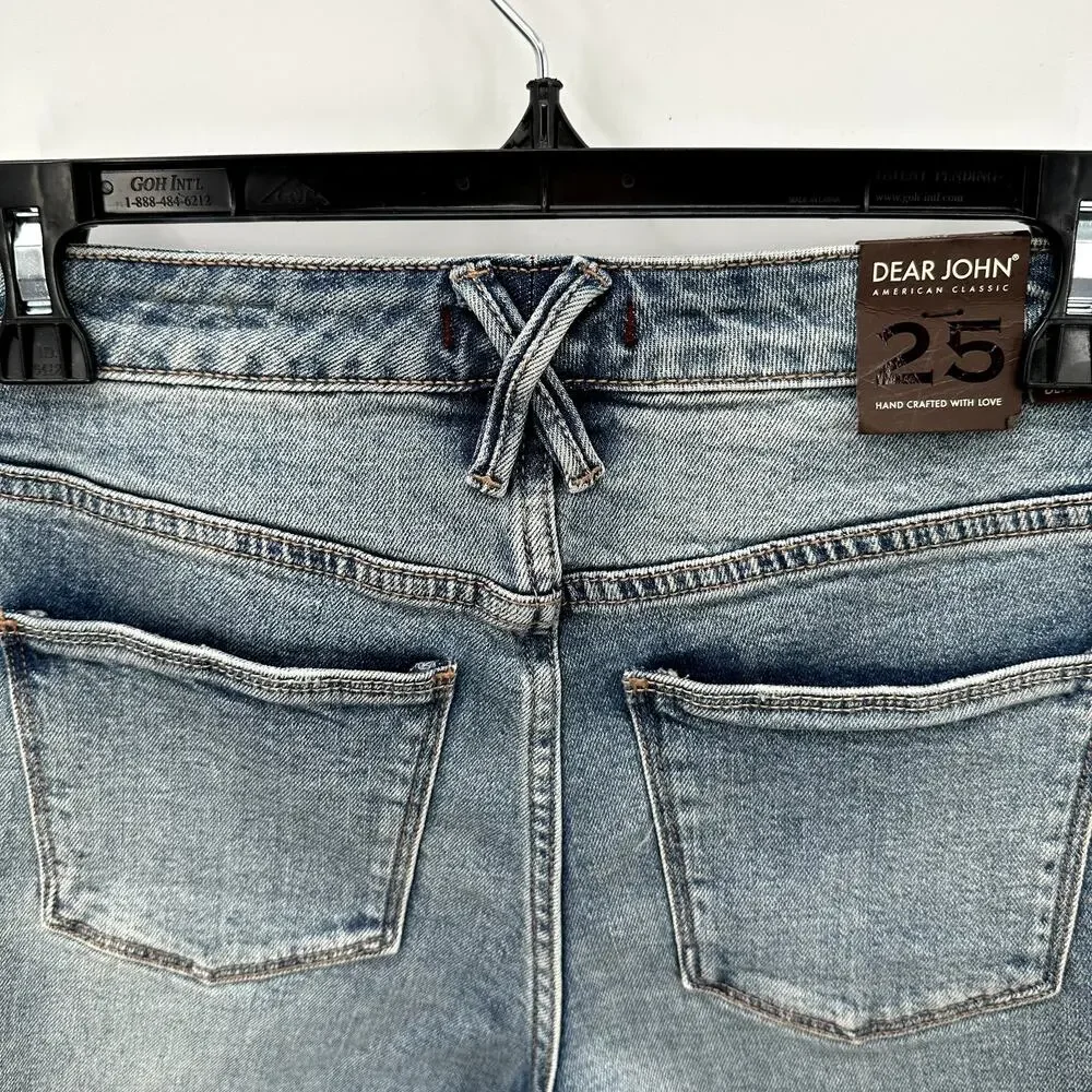 DEAR JOHN NWT Olivia Super High Rise Skinny Bermuda Cuffed Shorts // 25